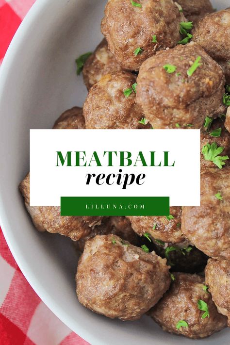 This meatball recipe is way better than store-bought. They take minutes to put together and are great for dinner or as an appetizer. #easymeatballs #meatballs #meatballrecipe #homemademeatballs Sweet Meatballs, Homemade Meatballs Easy, Homemade Meatballs Recipe, Swedish Meatballs Easy, Easy Meatball, Grape Jelly Meatballs, Meatball Recipes Easy, Crock Pot Meatballs, Meatball Recipe