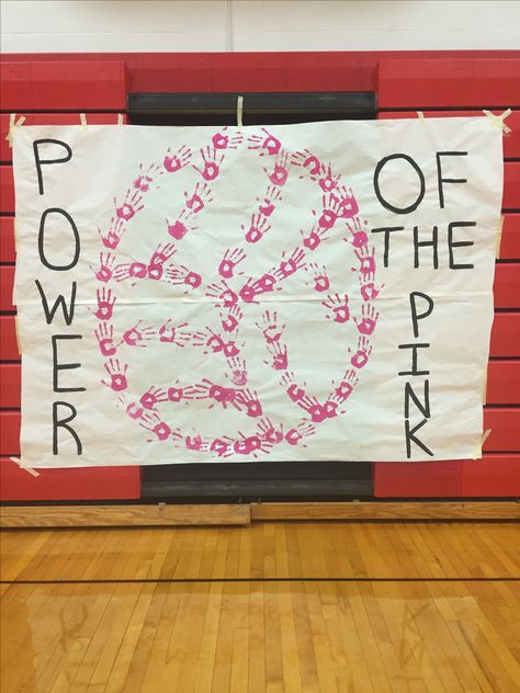 Do in team colors Volleyball Team Posters High Schools, High School Volleyball Posters, Pink Out Signs Volleyball, Pink Out Posters Basketball, Volleyball Game Themes Student Section, Volleyball Posters For Games Ideas, Volleyball Spirit Posters, Dig Pink Ideas, Volleyball Themes For Games