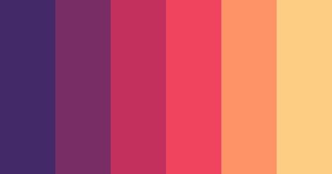 Color Scheme Orange, Sunset Color Palette, Sunset Gradient, Hexadecimal Color, Orange Pink Color, Pink Names, Orange Color Palettes, Sunset Color, Colors Palette