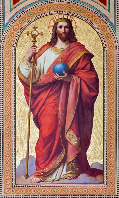 25 November - The Solemnity of Our Lord Jesus Christ, King of the Universe King Of The Universe, Jesus Is King, King Of The World, Christ The King, Jesus Christ Images, King Jesus, Jesus Christus, Catholic Art, King Of Kings