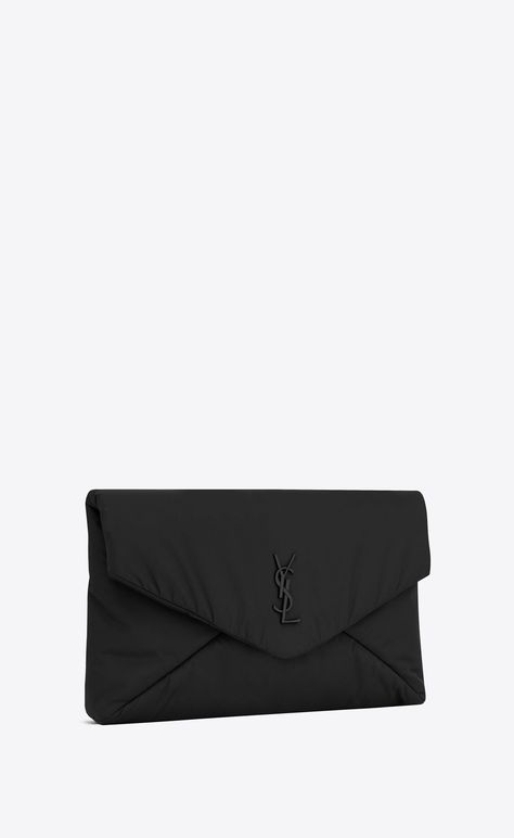 CASSANDRE large envelope pouch in nylon | Saint Laurent | YSL.com Envelope Pouch, Large Envelope, Matte Black Hardware, Black Hardware, Small Leather Goods, Amazing Women, Saint Laurent, Envelope, Online Store