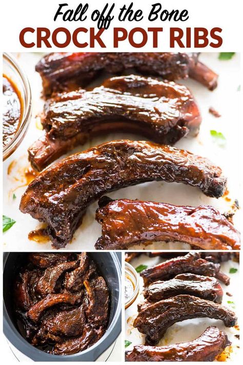 Beef Spare Ribs In The Crock Pot, Spare Rib Recipes Crockpot, Slow Cooker Baby Back Ribs Crockpot, Bone In Country Style Pork Ribs Crockpot, Crockpot Spareribs Recipes, Baby Back Ribs In Crock Pot, Spare Ribs In The Crock Pot, Crock Pot Ribs Recipe, Crockpot Ribs Easy