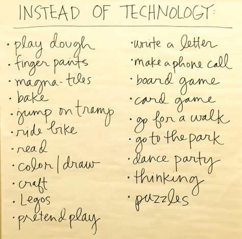 Instead Of Technology, Screen Time Alternatives, Montessori Mom Aesthetic, Cool Parents Aesthetic, No Technology Activities, Gentle Parenting Aesthetic, Things To Do Not On Phone, Slow Childhood, Sahm Aesthetic