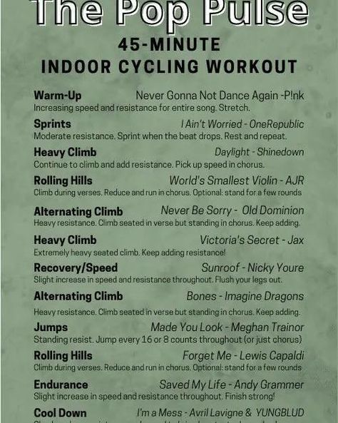 Workout!! Here’s one for those that enjoy indoor cycling! I’m not this brave! 😬 #KillThoseLegs Spin Cycle Workout, Cycle Playlist, Spin Class Routine, Cycle Workout, Spin Playlist, Class Routine, Indoor Cycling Workouts, Spinning Workout, Playlist Ideas