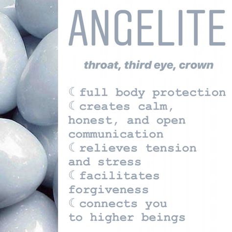 angelite meaning Blue Angelite Crystal Meaning, Angelite Crystal Aesthetic, Angelite Benefits, Angelite Crystal Meaning, Angelite Properties, Angelite Meaning, Angelite Crystal, Crystal Healing Chart, Crystal Uses