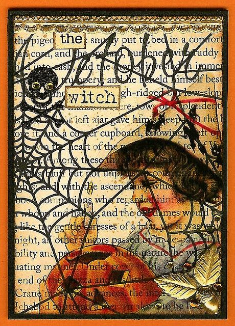 halloween atc card | Recent Photos The Commons Getty Collection Galleries World Map App ... Atc Cards Ideas, Halloween Atc, October Witch, Art Trading Cards, Halloween Tags, Atc Cards, Scrapbooking Cards, Pocket Letters, Cards Ideas