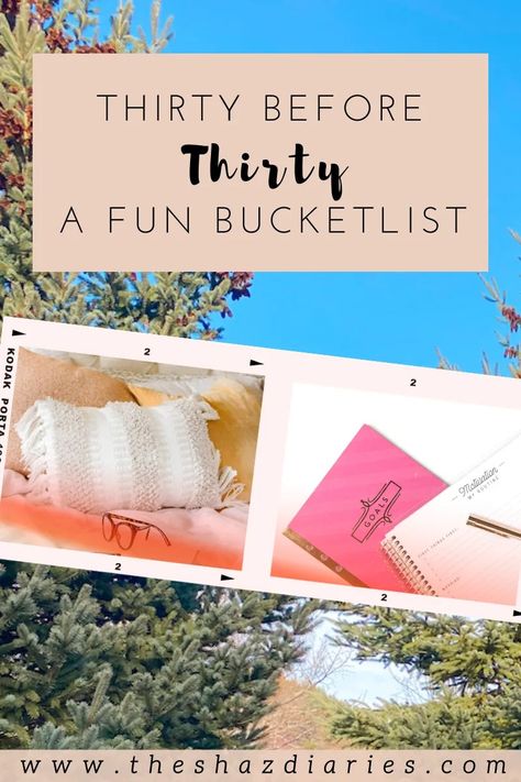 This pin has a notebook in a cozy setting to symbolize the emotions that come with turning 30. In this blog post, I am sharing my "30 Before 30" bucketlist and what I hope to accomplish hopefully this year! What To Do For Your 30th Birthday, What To Do For 30th Birthday, Things To Do For 30th Birthday, 30 Before 30 List Ideas, 30 Before 30 Bucket List, Things To Do Before 30, 30 Things To Do Before 30, Funny Bucket List, 30 Before 30 List