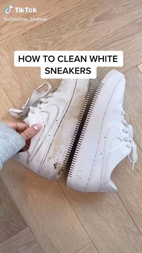 Christine Andrew on TikTok [Video] in 2022 | How to clean white sneakers, How to clean white shoes, Diy clothes and shoes Clean White Shoes, Clean White Sneakers, How To Clean White Sneakers, How To Clean White Shoes, Christine Andrew, Diy Clothes And Shoes, Shoes Hack, Diy Fashion Hacks, Diy Clothes Life Hacks