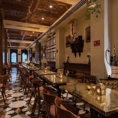 The 15 best restaurants in Cairo | Condé Nast Traveller Middle East Cairo Cafe, Cairo Restaurant, Naguib Mahfouz, Persian Decor, Egyptian Food, Nobel Prize In Literature, Elegant Dining Room, Mediterranean Cuisine, Egypt Travel