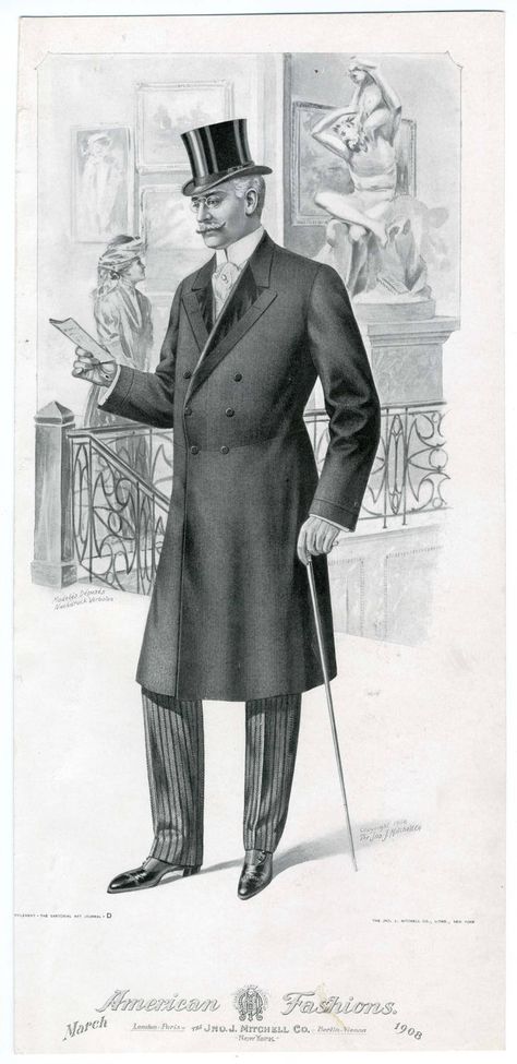 1890s Fashion Male, Victorian Mens Fashion, Mens Evening Wear, Victorian Mens Clothing, Edwardian Fashion Plates, Men's Fashion Illustration, Era Victoria, Victorian Gentleman, Victorian Man