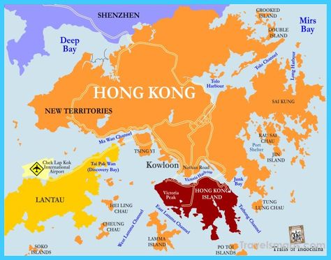 Hong Kong Map, Double Islands, Sai Kung, Discovery Bay, Peaks Island, China Map, Asia Map, Victoria Harbour, Hong Kong Island