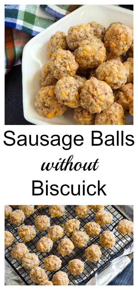 Sausage Balls Freezer, Sausage Balls Homemade, Homemade Sausage Balls No Bisquick, Simple Sausage Balls Recipe, Sausage Balls No Bisquick Easy Recipes, Bisquick From Scratch, Sausage Balls From Scratch, No Bisquick Sausage Balls, Cream Cheese Sausage Balls No Bisquick