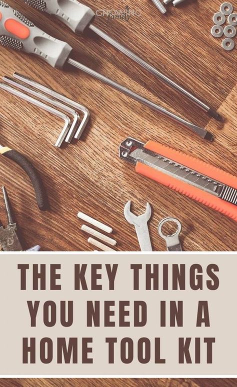 Tool Kit Essentials, Basic Tools For Home, Tools Must Have, Basic Tool Kit, Tool Board, Handy Tools, Essential Woodworking Tools, List Of Tools, Tools Storage