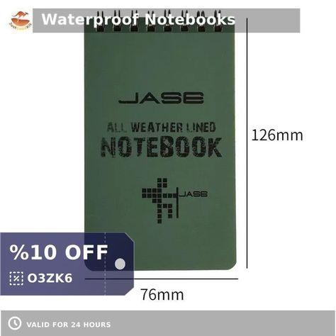 😍 Waterproof Notebooks 😍 Waterproof notebooks are perfect for anyone who wants a reliable notebook that can stand up to the elements. Whether you're an outdoors person who needs a durable notebook for your adventures, or someone who just wants a trusty notebook to keep in your bag for everyday use notebooks are a great choice. And with the JustGoodKit Tactical Pen Pouch, you can keep your notebook and pen safe and dry no matter what the weather throws at you. So why wait? Get your hands on a ... Waterproof Notebook, Notebook And Pen, Tactical Pen, Pen Pouch, Be Perfect, You Bag, Hands On, Stand Up, Matter