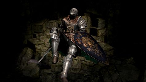 Dark Souls Knights | Oscar is equipped with full Elite Knight armor , a Crest Shield , and ... Dark Souls Npc, Oscar Of Astora, Crest Shield, Dark Souls Artwork, Demon Souls, Dark Souls 3, Dark Souls Art, Cool Monsters, Knight Armor