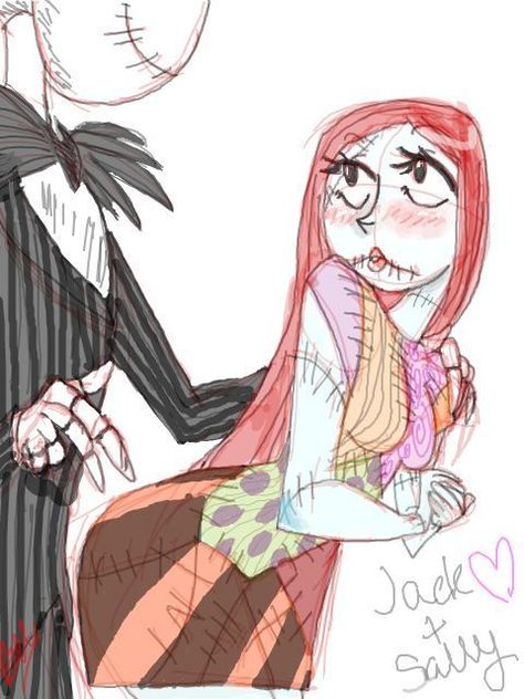 Sally And Jack Skellington, Sally And Jack, Jack Skellington And Sally, Cute Drawing, Jack And Sally, The Nightmare Before Christmas, The Nightmare, Jack Skellington, Nightmare Before