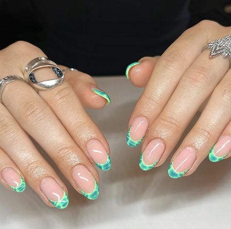 Gator French Tip Nails, Croc Nail Design French Tip, Pink Alligator Nails, Crocodile Nails French Tip, Crocodile French Tip Nails, Fun Green Nails, Croc French Tip Nails, Croc Print French Tip Nails, Crocodile Print Nails