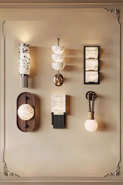 Wall Light For Painting, Staircase Lamp Ideas, Cool Sconces, Luxury Sconces, Living Room Sconces, Elegant Wall Sconces, Unique Lighting Ideas, Wall Sconces Modern, Italian Palazzo