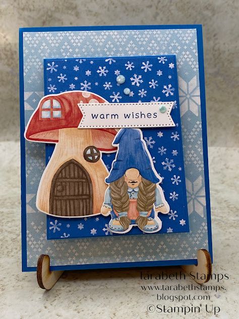 Storybook Gnomes Dsp, Storybook Gnomes Stampin Up Cards, Gnomes Cards Ideas, Storybook Gnomes Cards, Su Kindest Gnomes, Stampin Up Kindest Gnomes Christmas, Stampin Up Gnomes 2022, Stampin Up Gnome Christmas Cards, Stampin Up Storybook Gnomes