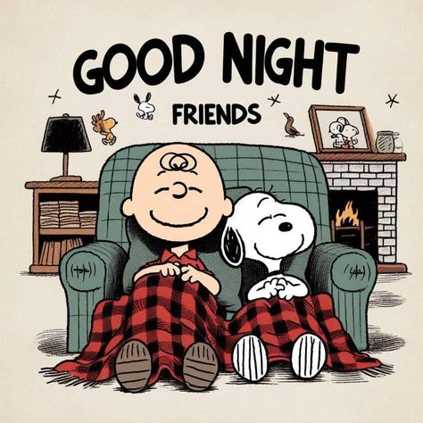 Good Night Snoopy, Charlie Brown Quotes, Good Night Friends Images, Good Evening Wishes, Good Night Funny, Snoopy Cartoon, Good News Stories, Night Friends, Snoopy Images