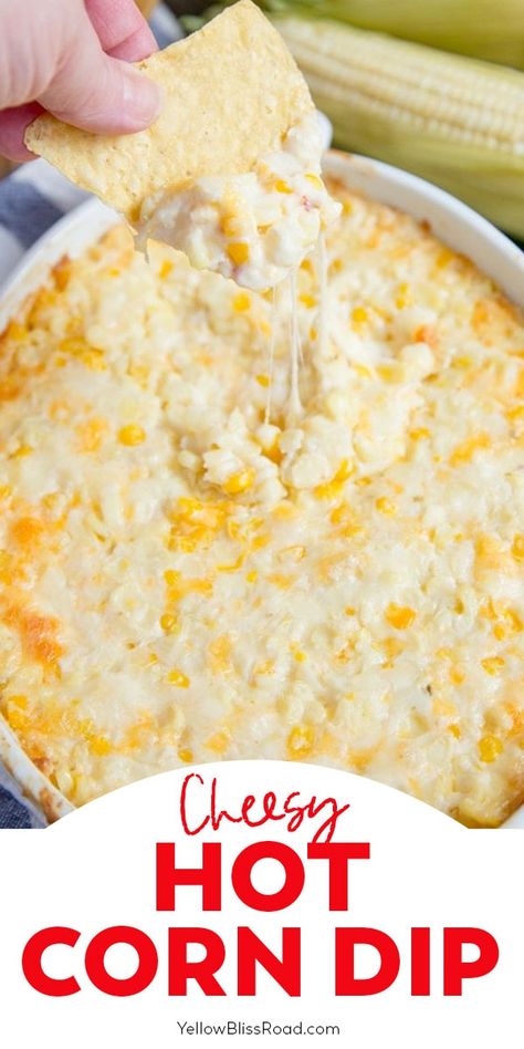 Hot Corn Dip Cheesy Corn Dip, Corn Dip Recipe, Mexican Corn Dip, Hot Corn Dip, Dip Recipes Hot, Cream Cheese Corn, Hot Dips, Corn Dip Recipes, Savory Dips