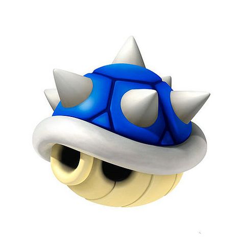 Infamous Blue Shell from Mario Kart games. Mario Kart Drawing, Mario Shell, Mario Items, Refurbished Table, Mario Kart 7, Mario Tattoo, Shell Tattoos, Super Mario 3d, Mario Kart 8