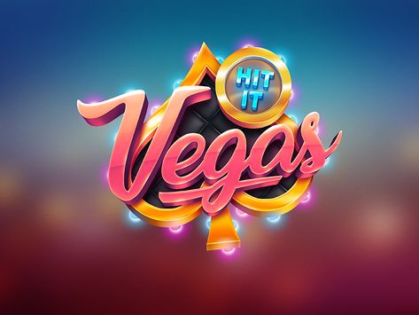 Vegas Slot Game Logo logo typography design art lettering type casino game Logo Typography Design, 3d Cinema, Casino Logo, Vegas Slots, Art Lettering, Typo Design, Illustration Book, Game Logo Design, Pinup Art