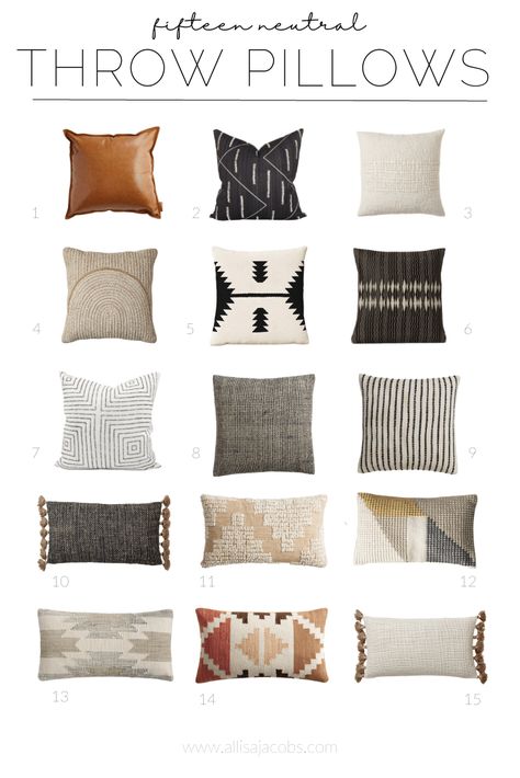 Layering pillows can be tricky but with an easy formula, you can create a cohesive and cozy space. Click through for my styling secrets Mix And Match Pillows Couch, Layered Bedroom, Allisa Jacobs, Black Couches, Neutral Throw, Neutral Throw Pillows, Throw Pillows Bedroom, Embroidered Throw Pillows, Black Living Room