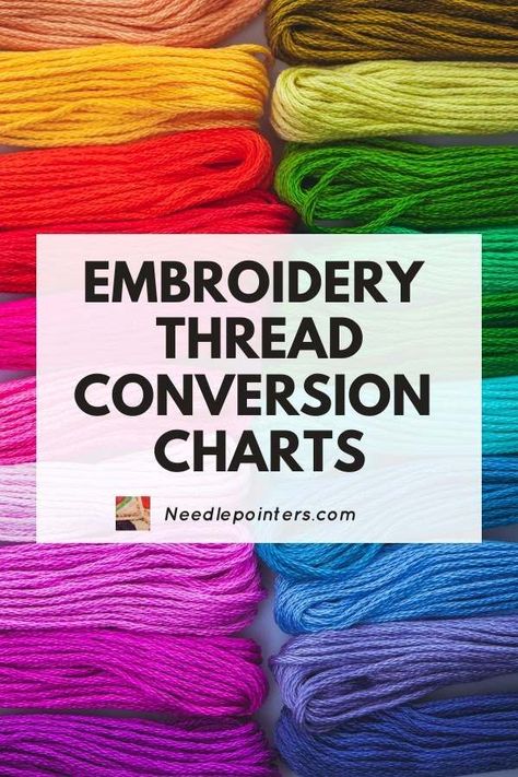 Find links to many different brand thread conversion charts. Our extensive list of substitution charts is sure to have the one you are looking for. We have conversion charts for brands DMC, Anchor, AuVera Sole, Bucilla, Cosmo Seasons, Crescent, Danish Flower, Elizabeth Bradley, Eterna Silk, JP Coats, Weeks Dye, and more. The needlework conversion charts include floss, stitches, beads, thread, and more. Floss Conversion Charts, Weeks Dye Works To Dmc Conversion, Embroidery Thread Color Chart, Crescent Danish, Embroidery Floss Storage, Dmc Floss Chart, Needlework Stitches, Stitch Techniques, Everything Cross Stitch