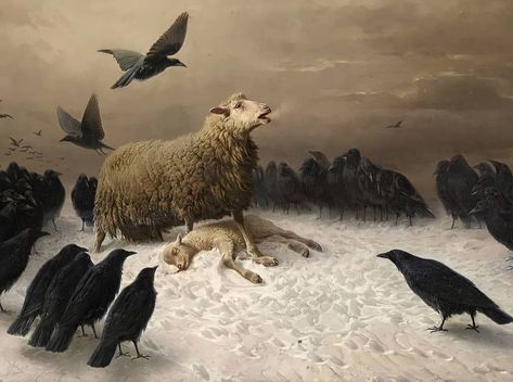 August Friedrich, Istoria Artei, Seni 2d, Rennaissance Art, Historical Painting, Kunst Inspiration, Arte Obscura, Classic Paintings, The Sheep