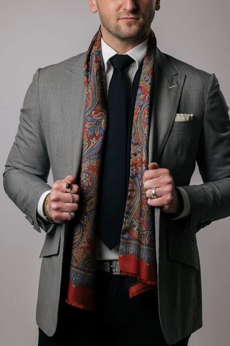 Men's Formal Wear, Paisley Scarves, Mens Formal Wear, Red Paisley, Wedding Suit, Mens Formal, Wedding Suits, Pocket Square, Accessories Bracelets