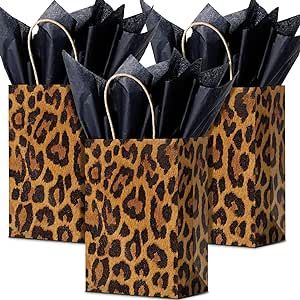 16 Pcs Leopard Print Gift Bags with Tissue Jungle Safari Party Favor Bags and Handles Cheetah Treat Goodie Bags Animal Print Kraft Paper Bags for Kids Theme Party Decoration Supplies, 8 x 6 x 3 Inch Cheetah Print Party, Cheetah Party, Cheetah Birthday, Safari Party Favors, Leopard Print Gifts, Leopard Party, Jungle Party Decorations, Jungle Safari Party, Bags For Kids