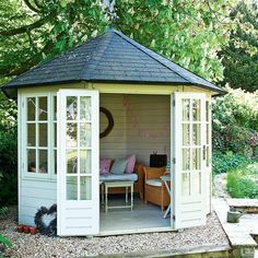 Small Garden Summer House Ideas, Garden Summer House Ideas, Shed Summer House, Octagonal Summer House, Summer House Ideas, Garden Summer House, Small Summer House, Summer House Design, Garden Huts