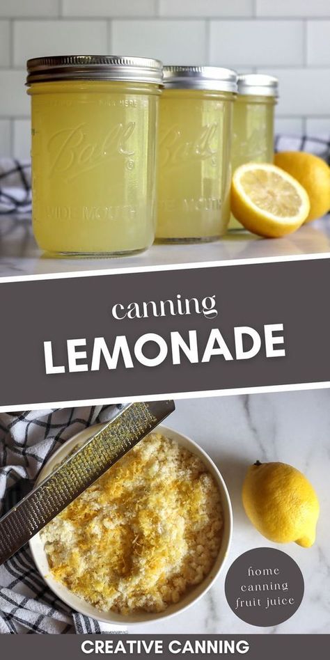 Things To Make With Lemon Juice, Canned Lemonade Concentrate, Water Bath Canning Juice, Lemon Canning Recipes, Canned Fruit Juice, Canning Juice Concentrate, Canning Fruit Juice, Canning Lemonade Concentrate, Canning Juice Recipes