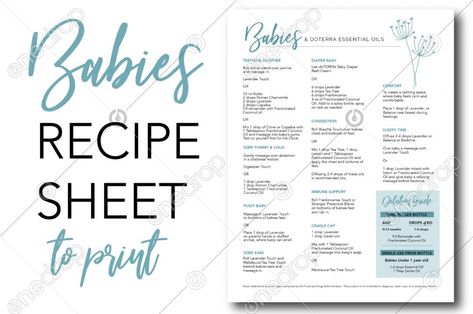 Doterra Roller Bottle Recipes, Doterra Baby, Baby Gas Relief, Essential Oils For Congestion, Reflux Baby, Recipe Sheet, Roller Bottle Recipes, Essential Oils For Pregnancy, Essential Oils For Babies