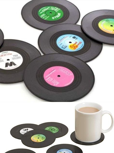 Vinyl Coasters, Apartment Ideas, Music Record, Spinning, Coasters, Free Delivery, Apartment, Vinyl, Art