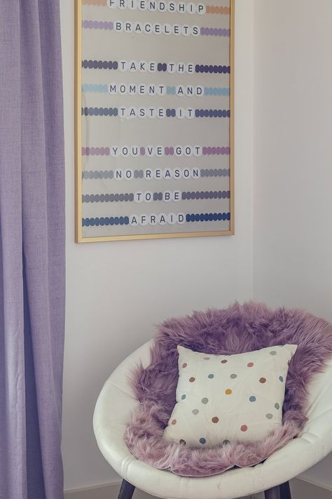 Rainbow Taylor Swift Bedroom - The Lilypad Cottage Purple Chair Bedroom, Taylor Swift Lover Room Decor, Girls Taylor Swift Bedroom, Preppy Taylor Swift Room, Taylor Swift Inspired Bedroom Decor, Taylor Swift Lover Bedroom, Speak Now Room Decor, Taylor Swift Office, Taylor Swift Decor Ideas