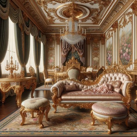 Rococo Interior Design, Rococo Interior, Rococo Revival, Content Creation Tools, Daz Studio, Ornate Furniture, Luxury Interiors, Rococo Style, Design Skills