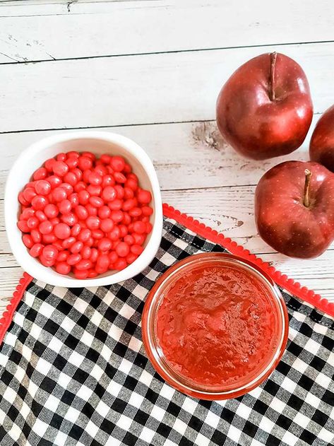 Cinnamon Red Hot Apple Butter Recipe (Instant Pot or Crock Pot) | Homesteading in Ohio Crockpot Red Hot Apple Butter, Apple Butter Made With Red Hots, Red Hot Apple Butter, Red Hots Apple Butter, Apple Butter Recipe Instant Pot, Pickled Green Bean Recipes, Apple Butter Uses, Instant Pot Apple Butter, Pumpkin Butter Recipe