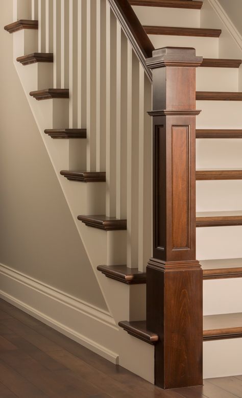 Berkshire Farms Model- Stairway Stare Case Design, Handrail Design Wood, Staircase Design Wooden Railing, Wooden Staircase Design Luxury, Wooden Staircase Design Traditional, Staircase Glass Design, Oak Newel Post Staircases, Wooden Staircase Railing, Victorian Wooden Staircase