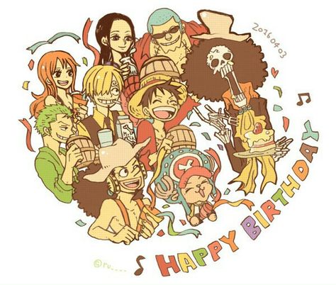 Strawhats Pirates, One Piece Birthdays, Strawhat Pirates, Naruto Birthday, Straw Hat Crew, Ace Sabo Luffy, One Piece Tattoos, The Pirate King, One Piece 1