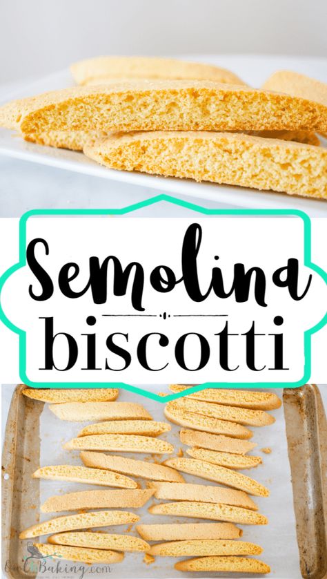 Semolina Biscotti - OwlbBaking.com Italian Treats, Semolina Recipe, Italian Cookie Recipe, Food Calendar, Cookies Italian, Semolina Flour, Italian Cookie, Arabic Dessert, Semolina Cake