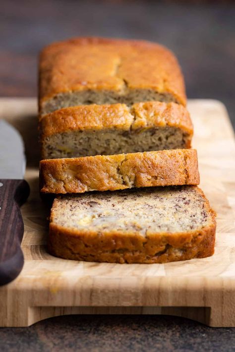 Cream Images, One Bowl Banana Bread, Buttermilk Banana Bread, Sour Cream Banana Bread, Bread Banana, Irish Desserts, Baked Desserts, Bread Kitchen, Banana Bread Recipe Moist