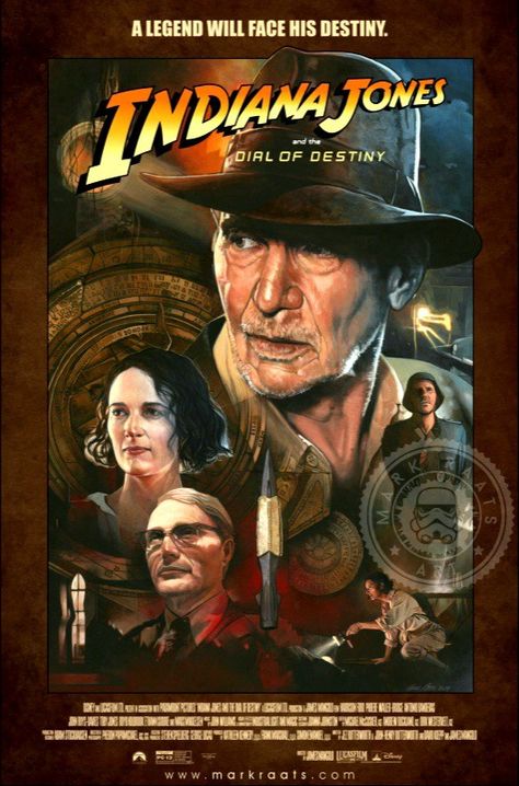 INDIANA JONES & H THE DIAL OF DESTINY (2023) poster by Mark Raats Indiana Jones And The Dial Of Destiny Poster, Dial Of Destiny, 2023 Poster, Historical Movies, Indiana Jones, Watch List, Destiny, Indiana, Film