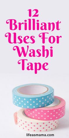 Washi Tape is so versatile and perfect for crafts! Whether you love organizing or a good craft session, you will love this article on 12 brilliant ways to incorporate washi tape into your life! Washi Tape Uses, Washi Tape Projects, Tape Projects, Arts And Crafts For Teens, Washi Tape Cards, Washi Tape Crafts, Washi Tape Diy, Tape Crafts, Mason Jar Diy