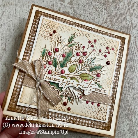 Paper Card Design, Papercraft Christmas Cards, Stampin Up Weihnachten, Homemade Holiday Cards, Joy Christmas Card, Cabinet Vintage, Homemade Christmas Cards, Stampin Up Christmas Cards, Christmas Card Crafts