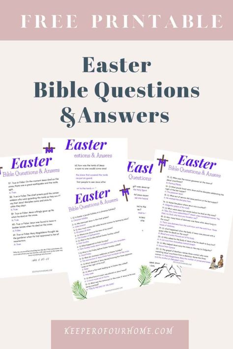 Christian Easter Trivia Questions And Answers, Easter Bible Trivia Games Free Printable, Easter Bible Trivia Questions And Answers, Easter Trivia Questions And Answers, Easter Bible Trivia, Christian Easter Games, Bible Trivia Questions And Answers, Bible Trivia Questions, Easter Quiz