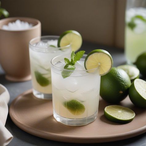 Coconut Lime Mojito Mocktail - Low Calorie Lime Mocktails, Coconut Lime Mojito, Ginger Mojito, Lime Mojito, Mojito Mocktail, Quick Drinks, Coconut Ginger, Chocolate Zucchini Bread, Chocolate Zucchini