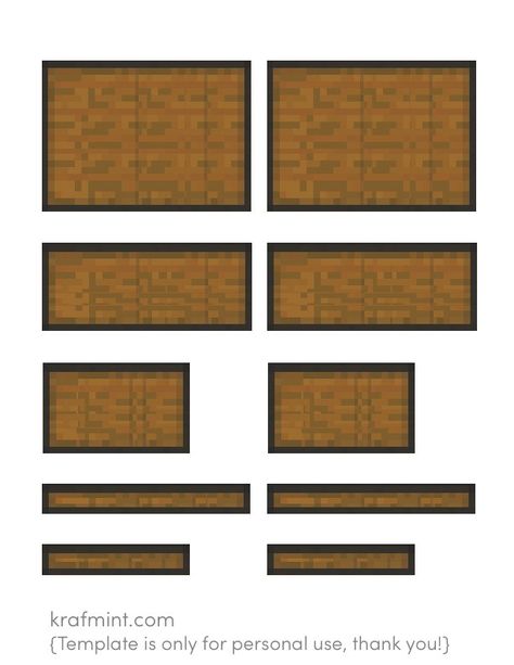 kraftmint_chest_texture Minecraft Chest, Minecraft Printables, Small Wooden Boxes, Downloadable Templates, Minecraft Crafts, Valentine Box, Bday Ideas, Printable Paper, Valentines Diy