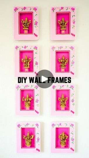 206K views · 10K reactions | DIY Asta Lakshmi wall frames 
you can easily make these beautiful unique wall frames at home for this festive season use these frames to decorate multiple ways leave a comment “Pinkframe“ to get full DIY details. I hope you enjoyed watching these DIY wall frames and got some ideas for your festive decoration this season

Comment and let me know how you liked it
Follow for more easy DIYs and double tap to give it a ❤️

Thanks for watching ❤️
.
.
.

[ Astalakshmi, brass idols, poojadecor, lotusflower, Indian festival, indian home decor, entryway decor, pink decor, asta lakshmi brass idols, sravanamasam, varamahalakshmi, diy wall frames, ammavaru, alankarana, varalakshmi pooja alankarana, lakshmi decor ideas, Indian decorations, Indian Homes, Indian festival decor Brass Idols Decor, Entryway Indian Decor, Diy Diwali Wall Decor, Living Room Designs India, Vishnu Priya, Diy Wall Hanging Crafts, Varalakshmi Pooja, Brass Wall Art, Indian Wall Decor